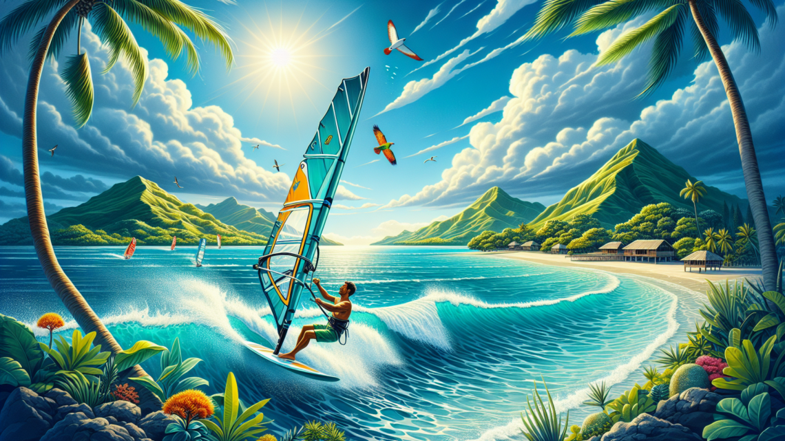 Windsurfen in der Lagune – Wind